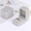 KUKUVR 2 Pieces Velvet Ring Gift Box, Small Ring Storage Boxes for Proposal Wedding Engagement Christmas Valentine's Day, Ring Earrings Stud Holder Display box for Woman view 4