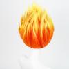 Aicos Orange Yellow Flame Fire Wig for Men Women Anger Cosplay Wigs for Halloween Costume+Wig Cap view 4