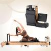 Pilates Reformer, PAETA Wooden Foldable Pilates Reformer Machine with Springs, Pilates Machines for Home Use and Studio, Pilates Equipment with Sitting Box, Jump Board and Accessories view 1