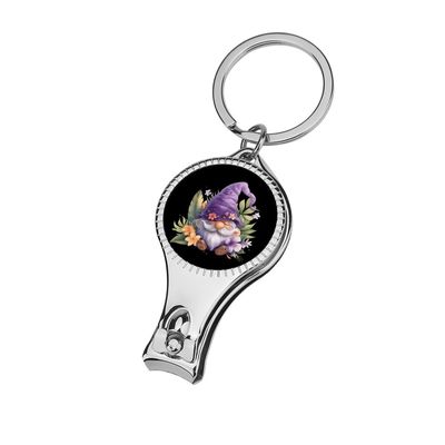 Easter Gnomes Nail Clipper Portable Metal Nail Cutter with Nail File with Keychain for Men Women