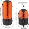 Ultra-light Compression Stuff Sack, 70D Nylon Sleeping Bag Stuff Sack 1L/5L/7L/17L/25L Compression Bag Space Saving Gear for Camping Hiking Backpacking (Orange 9~18L) view 3