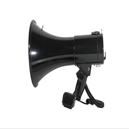 UUNVTOSU Megaphones 50W Outdoor Handheld Megaphone Speaker Booth High Power Recordable Loudspeaker Tweeter Horn Tour Guide Speakers Loud Volume Great for Outdoor Announcements Amplifiers(Black No Batt