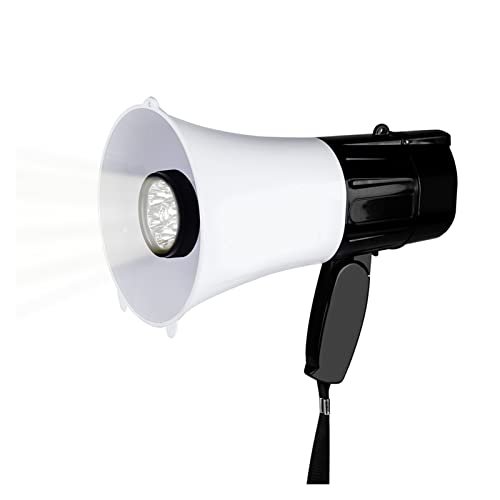 UUNVTOSU Megaphones 30W Portable Hand Speaker Megaphone Strap Grip Loudspeaker Recording Play Horn Tour Guide Speakers Loud Volume Great for Outdoor Announcements Amplifiers