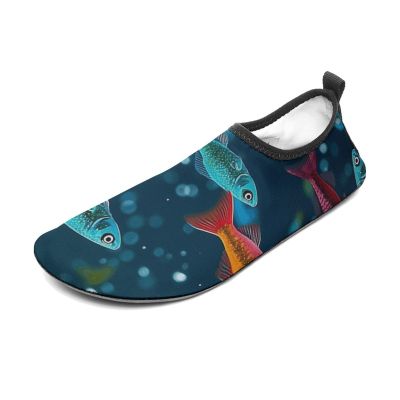 GHZWACKJ Water Shoes for Women Men Quick Dry Barefoot Shoes Underwater Colorful Minnows Sport Shoes Beach Aqua Socks for Hiking Swim Surf Yoga Sport 11/12men