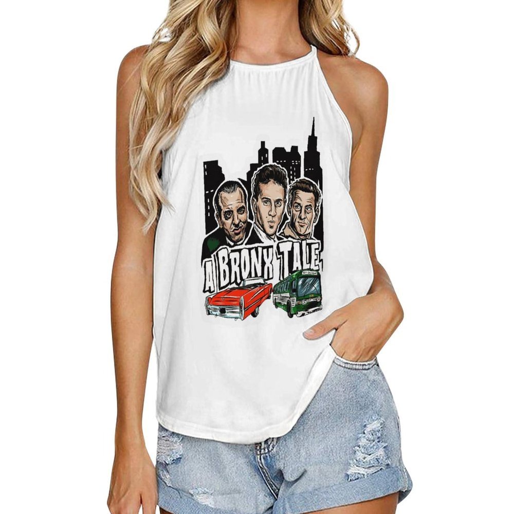 PEWWEBFDFH A Movie Bronx And Tale Women's Tank Top Sleeveless Crew Neck Plain T-Shirt Classic Casual Sport Tee 2XL