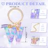 DECZHIYU Letter Charms for Stanley Cup with Handle, Initial W Charms Accessories for Stanley Tumbler, Purple Charm for Key Purse Handbags Backpacks, Cute Initial Letter Charm with Butterfly Tassel view 2