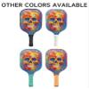 KUAVETO Carbon Fiber Pickleball Paddles Set, All The DIY Fun You can Have with Sugar Skull-BN597 Pattern Custom Made Honeycomb Polymer Core- Includes 2 Paddles, 4 Balls, and a Carry Bag view 2