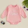 baorji Newborn Baby Boy Girl Bubble Romper Cousin Crew Embroidery Long Sleeve Bodysuit Infant One Piece Fall Outfit view 2