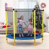 66" Trampoline for Kids with Basketball Hoop, Christmas Toys Birthday Gifts for Girls Boys, Mini Outdoor Trampoline with Safety Enclosure Net, (Yellow) view 1