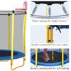 66" Trampoline for Kids with Basketball Hoop, Christmas Toys Birthday Gifts for Girls Boys, Mini Outdoor Trampoline with Safety Enclosure Net, (Yellow) view 3