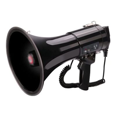 UUNVTOSU Megaphone Portable USB Megaphone Speaker Siren 50W High Treble Horn Megaphone Adjustable Volume Loudspeaker Multifunction Bullhorn Amplifiers