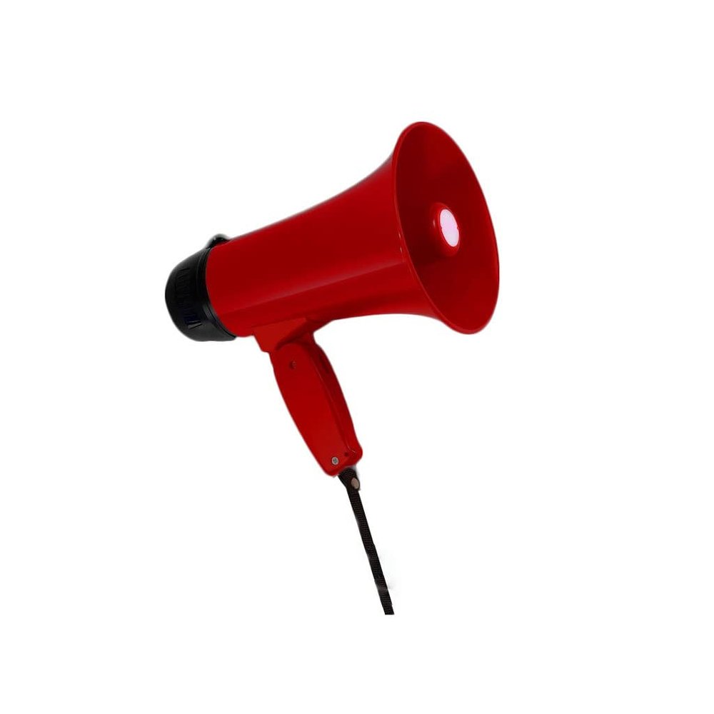 UUNVTOSU Megaphone Megaphone Speaker, Recharged Speaker Siren Bullhorn 656 Yard Range Compact with Foldable Handle for Cheerleading and Police Use Bullhorn Amplifiers