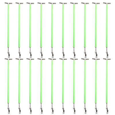 Ldabrye 20Pcs/Set Tube Fishing Rigs with Rolling Swivels 3 Way Arm Connector Fishing Line Making Tackle