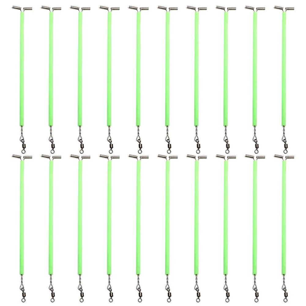 Ldabrye 20Pcs/Set Tube Fishing Rigs with Rolling Swivels 3 Way Arm Connector Fishing Line Making Tackle