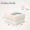 SANDJEST Personalized Jewelry Box, White Travel Jewelry Box with Initial T, Small Monogrammed Jewelry Case Organizer for Girls Women Teen Kids, Mini Travel Essentials Gifts for Birthday Christmas view 2