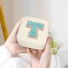 SANDJEST Personalized Jewelry Box, White Travel Jewelry Box with Initial T, Small Monogrammed Jewelry Case Organizer for Girls Women Teen Kids, Mini Travel Essentials Gifts for Birthday Christmas view 4