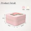 SANDJEST Personalized Jewelry Box, Pink Travel Jewelry Box with Initial T, Small Monogrammed Jewelry Case Organizer for Girls Women Teen Kids, Mini Travel Essentials Gifts for Birthday Christmas view 2