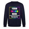 GSORIOP Custom Sweatshirt with Photo Logo Text Personalized Crewneck Sweater for Men Women, 2XL-NavyBlue view 2