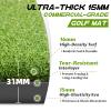 Bltend Golf Mat 31mm Thickened: 5x4ft Heavy-Duty Golf Hitting Mats Practice Indoor, Elite Dense Artificial Turf Matt Training Aid for Backyard/Garage/Driving Range/Simulators, Ideal Gifts for Men view 2