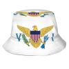 Cute Virgin Islands Flag Bucket Hats Summer Travel Sun Hat Packable Virgin Islands Fisherman Cap for Men Women Adults view 1