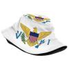 Cute Virgin Islands Flag Bucket Hats Summer Travel Sun Hat Packable Virgin Islands Fisherman Cap for Men Women Adults view 2