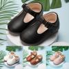Girls Mary Jane Dress Shoes School Uniform T-Strap Ballet Flats Toddler Little Kid Performance Shoes Kids Shoes Girls (White, 4.5 Infant) view 3