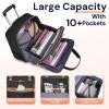 Ytonet Rolling Laptop Bag, 17.3 Inch Rolling Briefcase for Women, Water Resistant Computer Bag with Wheels for Work Travel College Business Overnight Wife Mom Teacher, Black Brown view 3