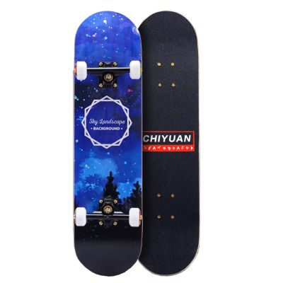 31 Inch Complete Skateboard for Kids Teens Adults, 7 Layer Maple Double Kick Deck Concave Cruiser Trick Skateboards for Beginners