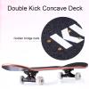 31 Inch Complete Skateboard for Kids Teens Adults, 7 Layer Maple Double Kick Deck Concave Cruiser Trick Skateboards for Beginners view 4