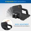 ZENY Folding Stadium Seat Chair with Back Support and Cushion for Bleachers 2 Pack, Extra Wide 25'' Reclining Bleacher Seat with Back, Armrests and Cup Holders view 3