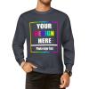 GSORIOP Custom Crewneck Sweatshirt for Women&Men Customize Your Design Picture Text DIY Gifts, S-IndigoBlue view 2