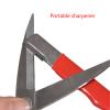 Muloo Portable Kitchen Sharpener i Pocket Sharpening Tool for Mountaineering Camping Travel Outdoor BBQ, Approx.122x15x19x5mm, Black view 2