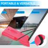 Portable Basketball Hoop Goals Outdoor System, 5.6 to 7Ft Adjustable Junior Basketball Stand Freestanding w/Stable Base & Wheels, After-School Basketball Court for Indoor/Outdoor (Pink) view 3