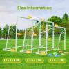 Soccer Goal 86, 126 and 64 FT Soccer Goals for Backyard, 2" Diameter Steel Frame Soccer Goal for Kids and Adults Large Powder Coated Galvanized Steel Goal Post with Soccer Target Net for Training view 3