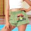 Tongluoye Cute Mushroom Frog Shorts for Girls 6-12 Months Summer Shorts Casual Loose Fit Shorts with Pockets High Waisted Athletic Shorts for Running,Workout,Swimming,Dance Kids Clothes Outfit view 3