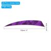PATIKIL Shield Cut Vanes, 20 Pack 4 Inch Archery Arrow Fletch Turkey Feather Fletch Right Wing Fletching for DIY Target Shooting, Purple view 2