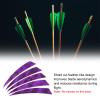 PATIKIL Shield Cut Vanes, 20 Pack 4 Inch Archery Arrow Fletch Turkey Feather Fletch Right Wing Fletching for DIY Target Shooting, Purple view 3