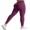 YEOREO Liz Scrunch Workout Leggings for Women High Waisted Butt Lifting V Back Waist Seamless Gym Yoga Leggings Grape Purple XS view 1