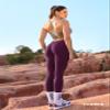 YEOREO Liz Scrunch Workout Leggings for Women High Waisted Butt Lifting V Back Waist Seamless Gym Yoga Leggings Grape Purple XS view 3