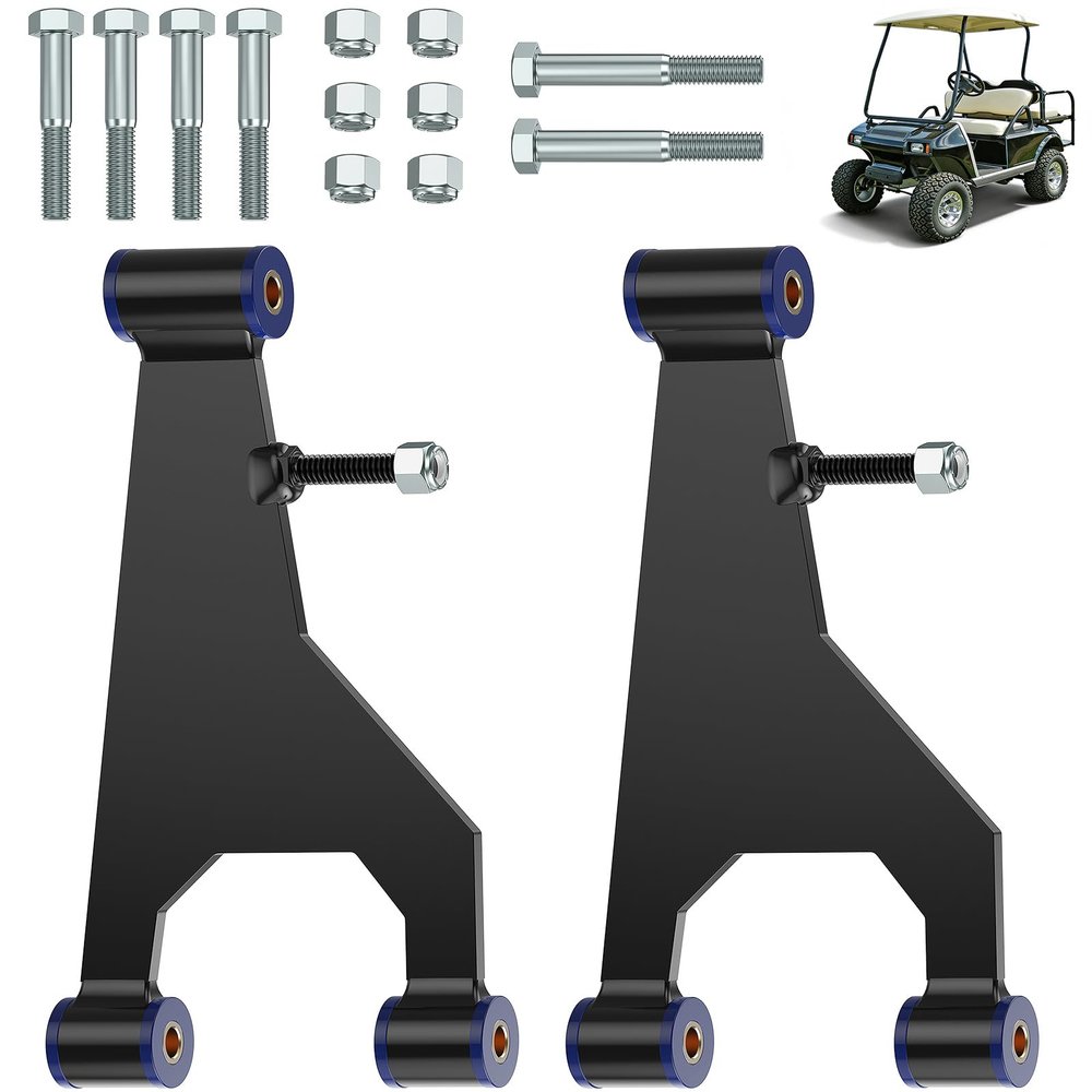 DRIVE UP Delta A-Plate Sub Assembly for Club Car DS 1993-Up Gas and Electric Golf Carts, Front Suspension Control Delta A Arm Plate with Bushings Screws Nuts Kit, OEM 1016353, 2 Pcs