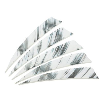 PATIKIL Shield Cut Vanes, 20 Pack 4 Inch Archery Arrow Fletch Turkey Feather Fletch Right Wing Fletching for DIY Target Shooting, White