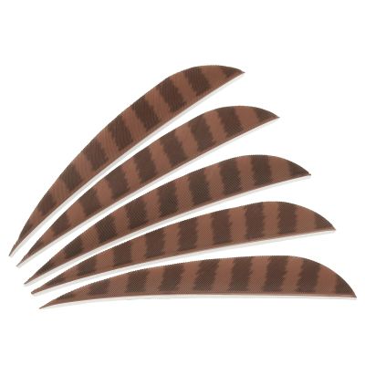 PATIKIL Shield Cut Vanes, 20 Pack 4 Inch Arrow Fletch Turkey Feather Fletch Right Wing Fletching for DIY Target Shooting, Brown