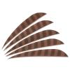 PATIKIL Shield Cut Vanes, 20 Pack 4 Inch Arrow Fletch Turkey Feather Fletch Right Wing Fletching for DIY Target Shooting, Brown view 1