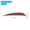 PATIKIL Shield Cut Vanes, 20 Pack 4 Inch Arrow Fletch Turkey Feather Fletch Right Wing Fletching for DIY Target Shooting, Brown view 2