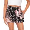 Tongluoye Cherry Blossom Axolotl Shorts for Girls Size 8 10 High Waisted Shorts Casual Summer Short Pants with Pocket Comfy Lounge Skort Sweat Skirt Kids Clothes Dancewear Pink Flower view 1