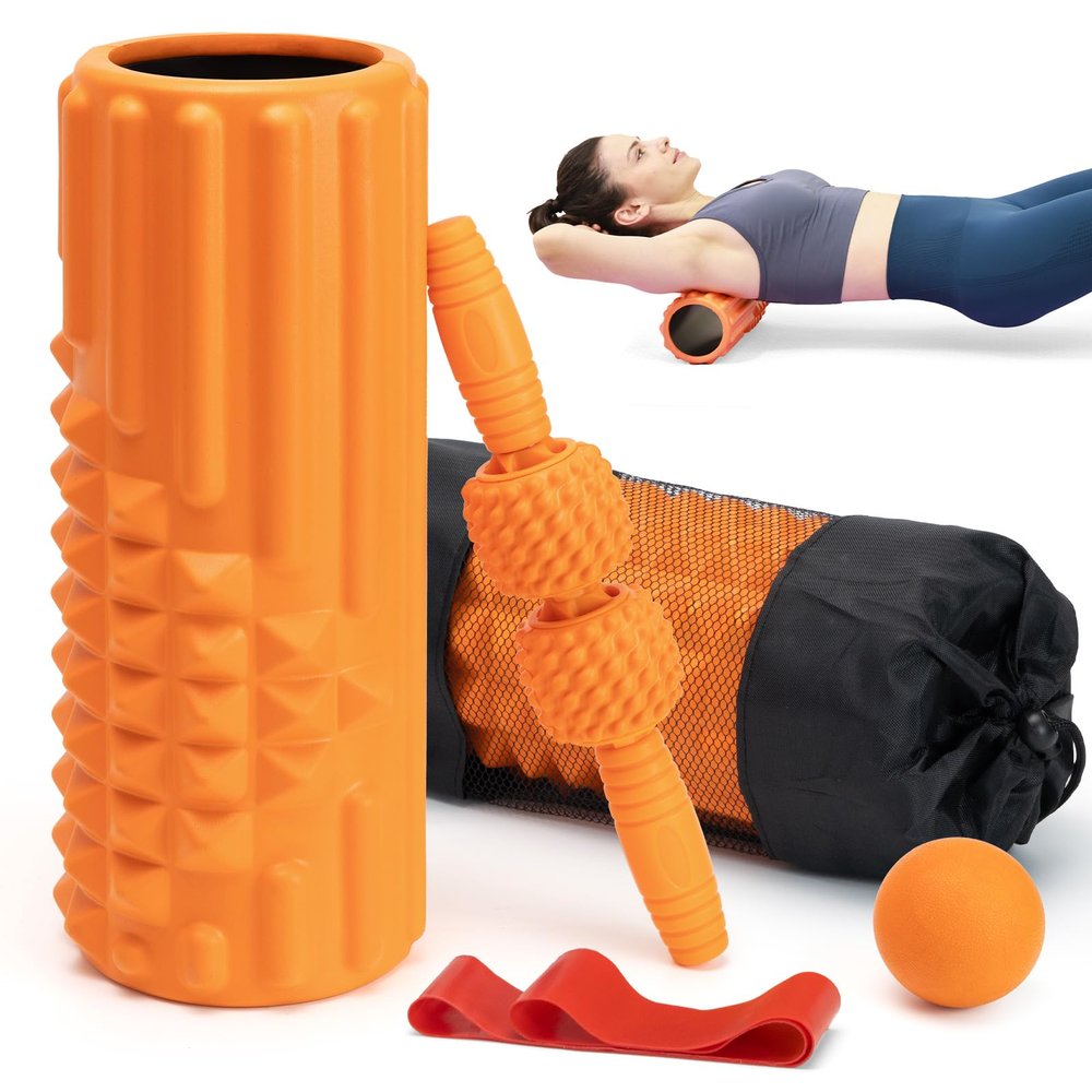 Zmarthumb 5 in 1 Foam Roller Set, High Density Patented Exercise Roller
