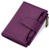 Airkit Small Wallet Women RFID Blocking Soft Leather Bifold Compact Card Holder Wallet for Women with Zipper Coin Pocket 4 ID Window view 1