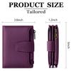 Airkit Small Wallet Women RFID Blocking Soft Leather Bifold Compact Card Holder Wallet for Women with Zipper Coin Pocket 4 ID Window view 3