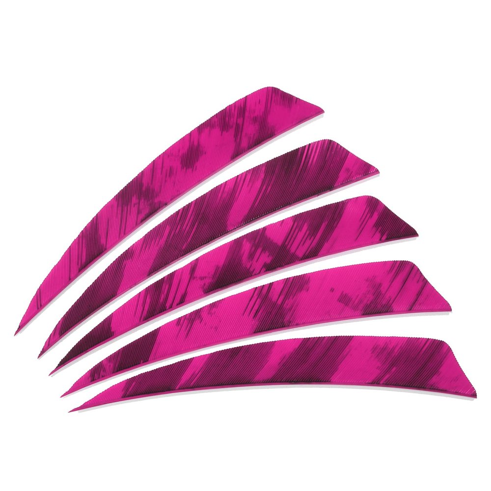 PATIKIL Shield Cut Vanes, 20 Pack 4 Inch Archery Arrow Fletch Turkey Feather Fletch Right Wing Fletching for DIY Target Shooting, Rose Red