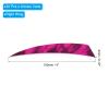 PATIKIL Shield Cut Vanes, 20 Pack 4 Inch Archery Arrow Fletch Turkey Feather Fletch Right Wing Fletching for DIY Target Shooting, Rose Red view 2